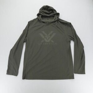 Vortex Shirt Men's Large Olive Hooded Performance Long Sleeve Logo Hunting